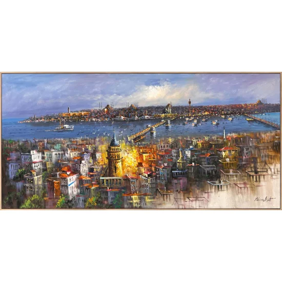 Boğazın Hüzünlü Bakışı Yağlı Boya Tablosu