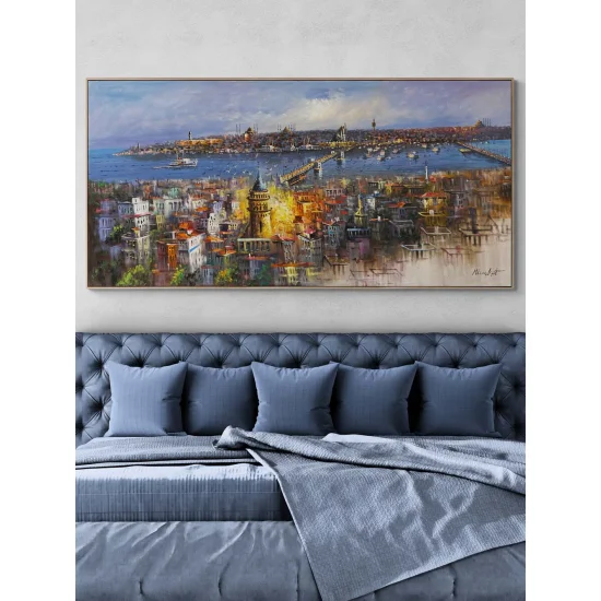 Boğazın Hüzünlü Bakışı Yağlı Boya Tablosu