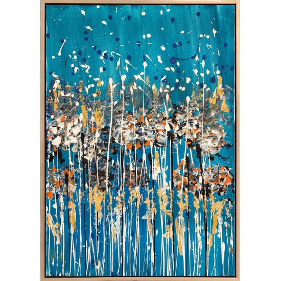 Mavi Yankı Yağlı Boya Tablosu