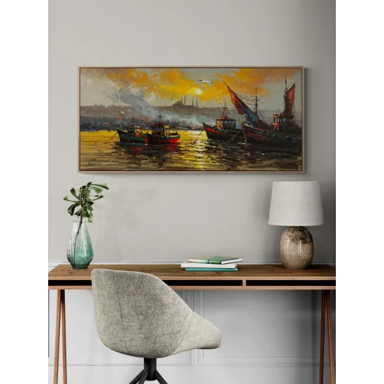 Gölgesinde İstanbul Yağlı Boya Tablosu