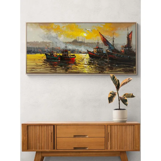 Gölgesinde İstanbul Yağlı Boya Tablosu