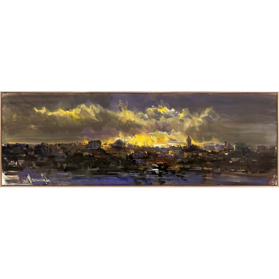 Ufukta İstanbul Yağlı Boya Tablosu