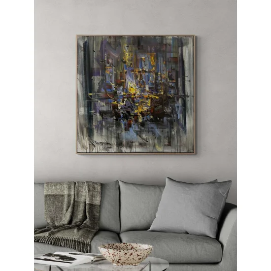 Kırık Aynalar Yağlı Boya Tablosu