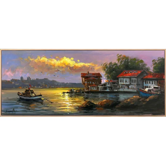 Boğazda Nazır Yalılar Yağlı Boya Tablosu