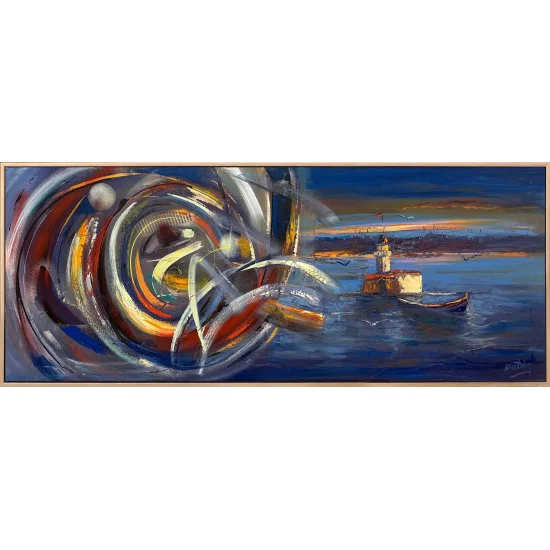 Kız Kulesi’nin Modern Rüyası Yağlı Boya Tablosu