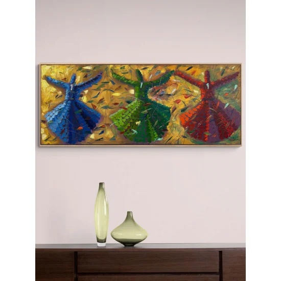 Sema’da Zaman Durur Yağlı Boya Tablosu