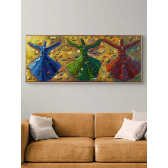 Sema’da Zaman Durur Yağlı Boya Tablosu