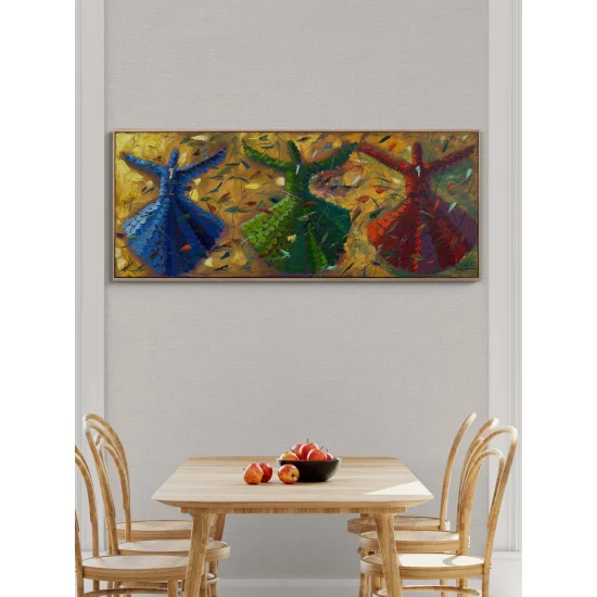 Sema’da Zaman Durur Yağlı Boya Tablosu