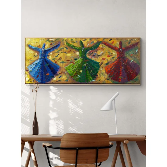 Sema’da Zaman Durur Yağlı Boya Tablosu