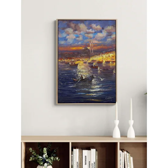 Boğaza Salinan Sandallar Yağlı Boya Tablosu