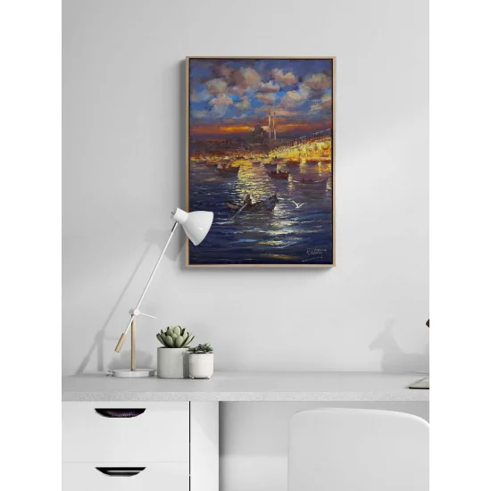 Boğaza Salinan Sandallar Yağlı Boya Tablosu