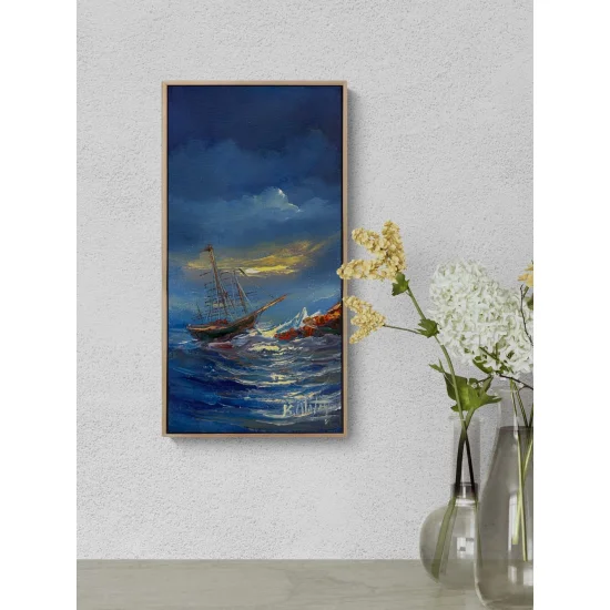 Mavinin İzinde Yağlı Boya Tablosu