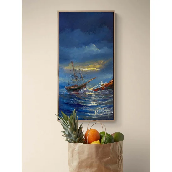 Mavinin İzinde Yağlı Boya Tablosu