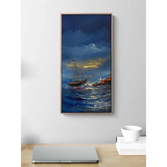 Mavinin İzinde Yağlı Boya Tablosu