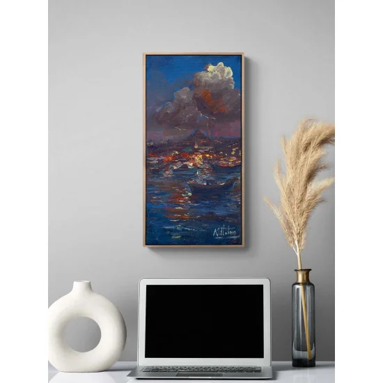 Boğazın Sessiz Mavisi Yağlı Boya Tablosu