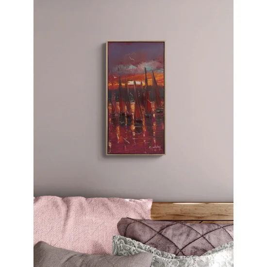 Kırmızı Yelkenler Yağlı Boya Tablosu