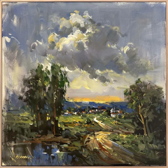 Time by the Lake Oil Painting