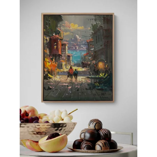 İstanbul’un Sessiz Yüzü Yağlı Boya Tablosu