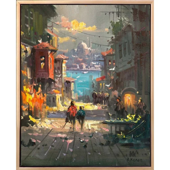 İstanbul’un Sessiz Yüzü Yağlı Boya Tablosu