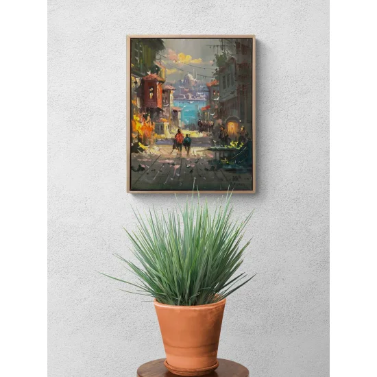 İstanbul’un Sessiz Yüzü Yağlı Boya Tablosu