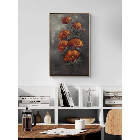 Red Wedding Flowers Oil Painting