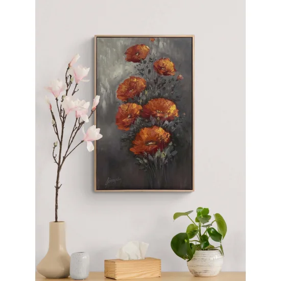 Red Wedding Flowers Oil Painting