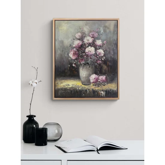 Pink Spring in the Vase Oil Painting