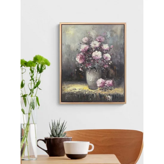 Pink Spring in the Vase Oil Painting