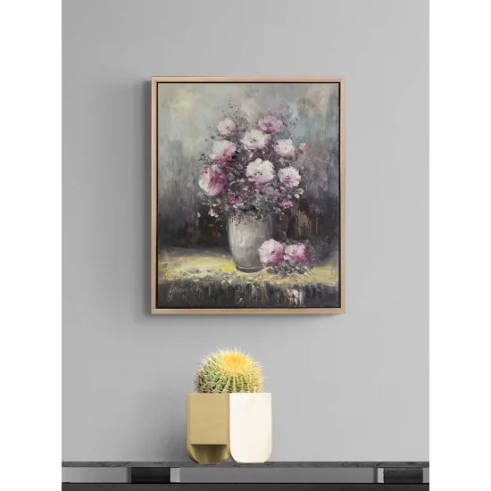 Pink Spring in the Vase Oil Painting