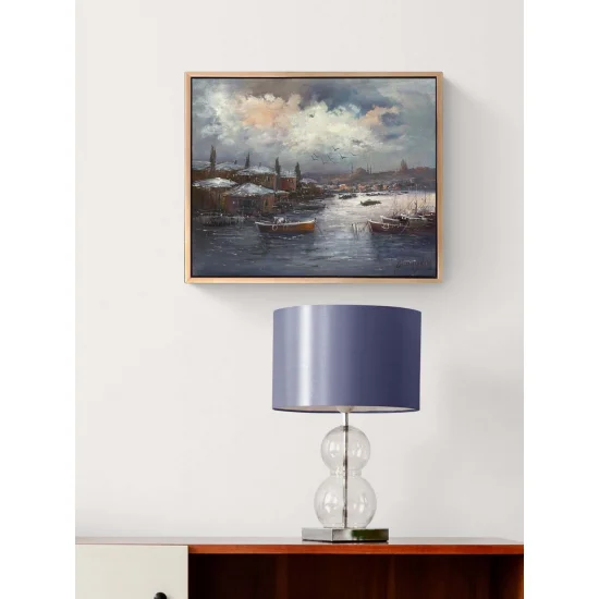 Boğazda Kış Günü Yağlı Boya Tablosu