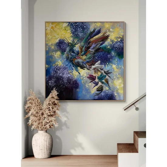 Kuşlardan Doğan Yağlı Boya Tablosu