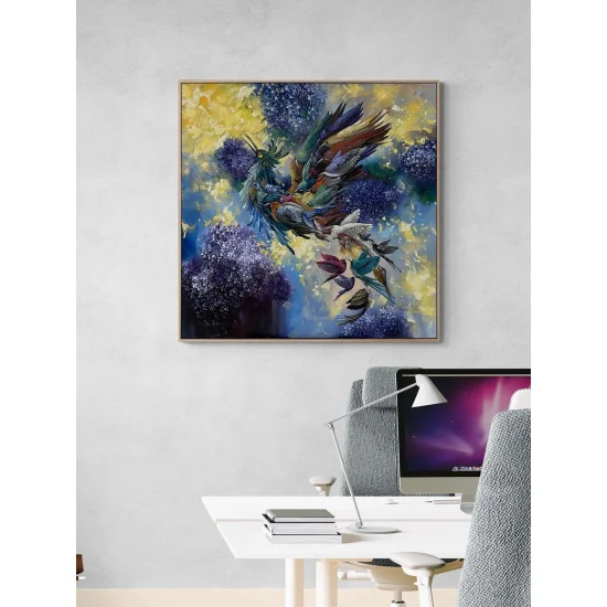 Kuşlardan Doğan Yağlı Boya Tablosu