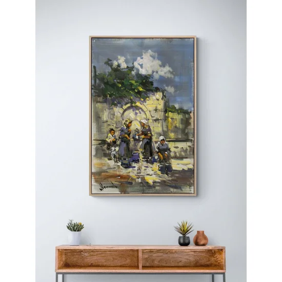 Çeşme Başında Yağlı Boya Tablosu