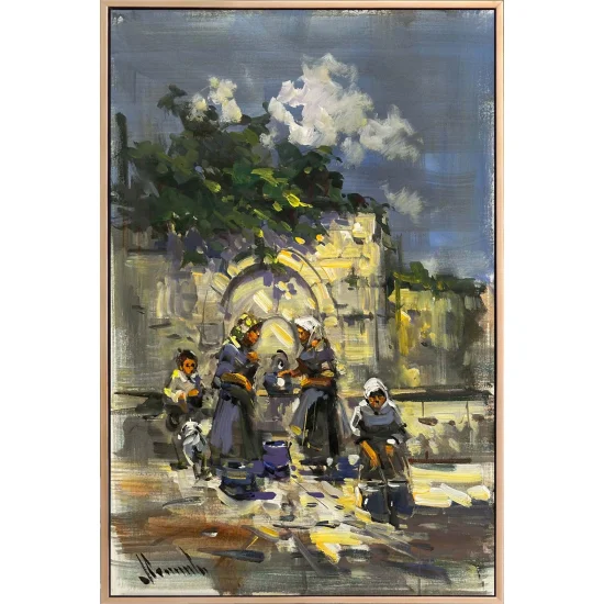 Çeşme Başında Yağlı Boya Tablosu