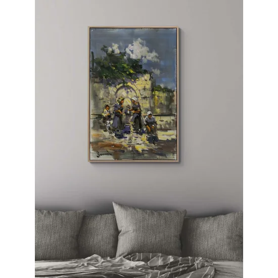 Çeşme Başında Yağlı Boya Tablosu