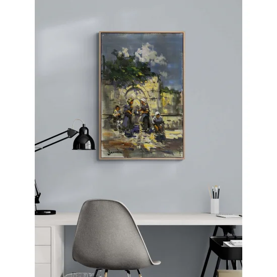 Çeşme Başında Yağlı Boya Tablosu