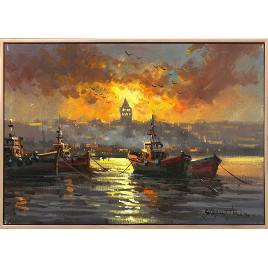 End of Day on the Bosphorus Oil Painting