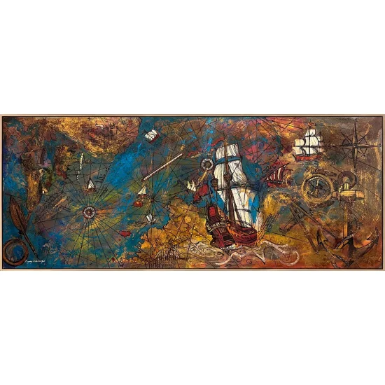 Piri Reis’in Yolculuğu Yağlı Boya Tablosu