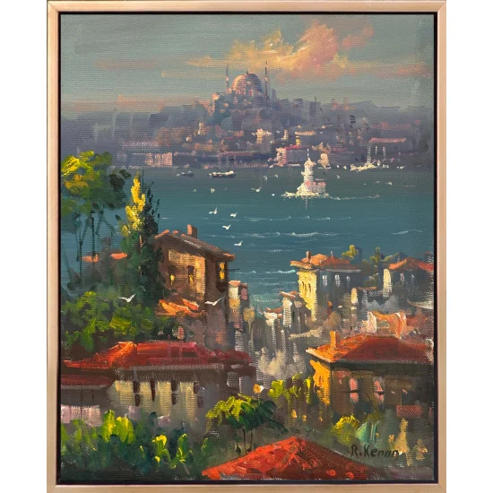 İstanbul Boğazına Seyir Yağlı Boya Tablosu