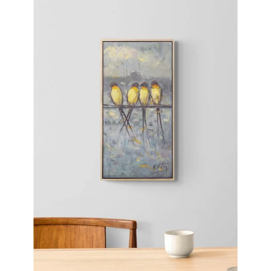 City and Wings Oil Painting