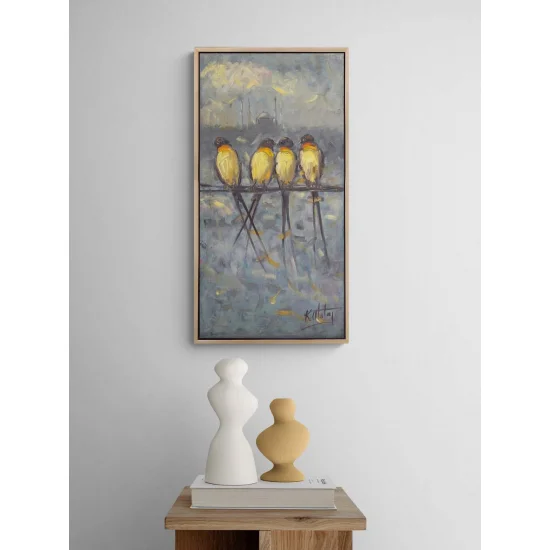 City and Wings Oil Painting