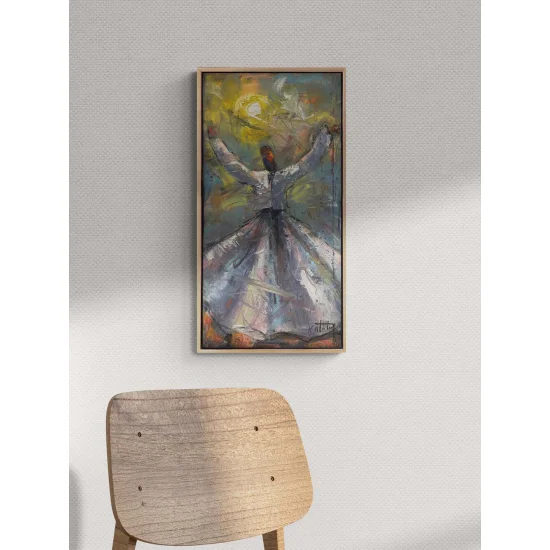 İçimdeki Semâ Yağlı Boya Tablosu