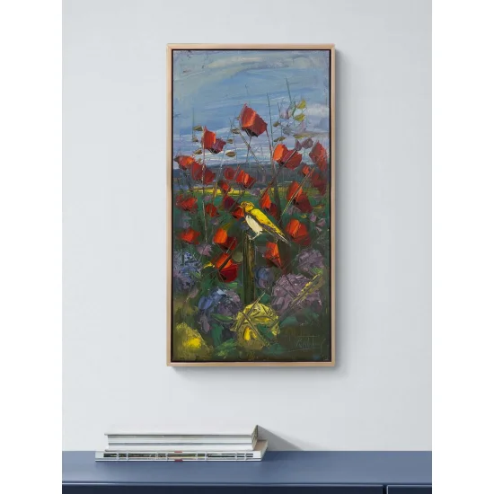 Bahçede Umut Yağlı Boya Tablosu