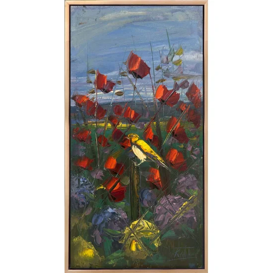 Bahçede Umut Yağlı Boya Tablosu