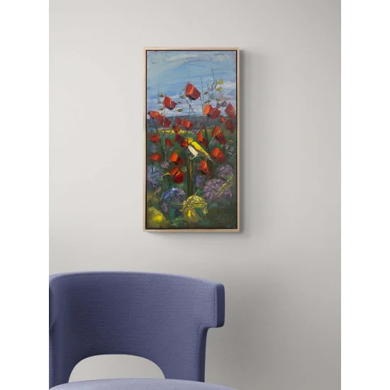 Bahçede Umut Yağlı Boya Tablosu