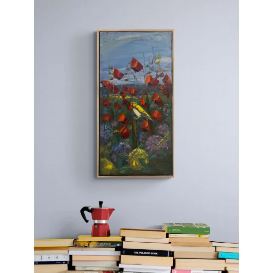 Bahçede Umut Yağlı Boya Tablosu