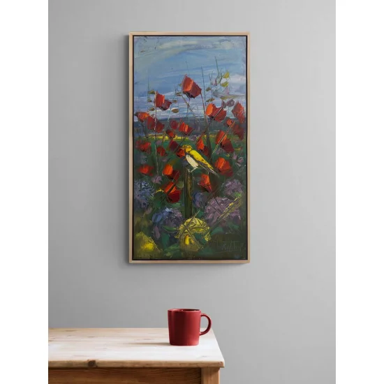 Bahçede Umut Yağlı Boya Tablosu