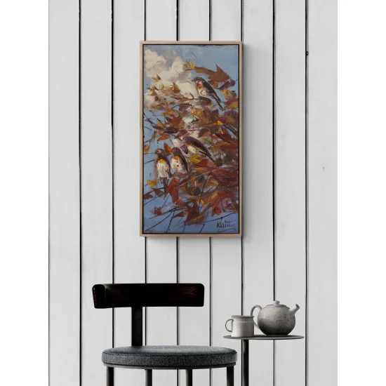 Gölgedeki Kanatlar Yağlı Boya Tablosu