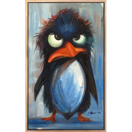 The Angry Penguin Oil Painting