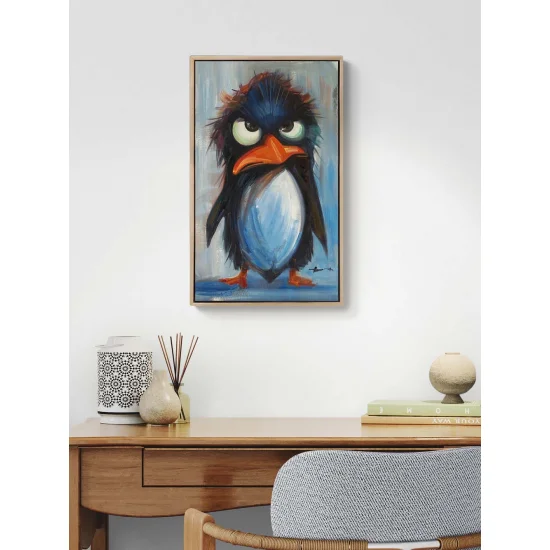 The Angry Penguin Oil Painting